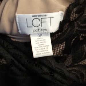 Black lace loft dress black sz op